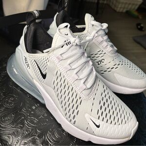 Nike White & Black Air270s with Mesh Upper
